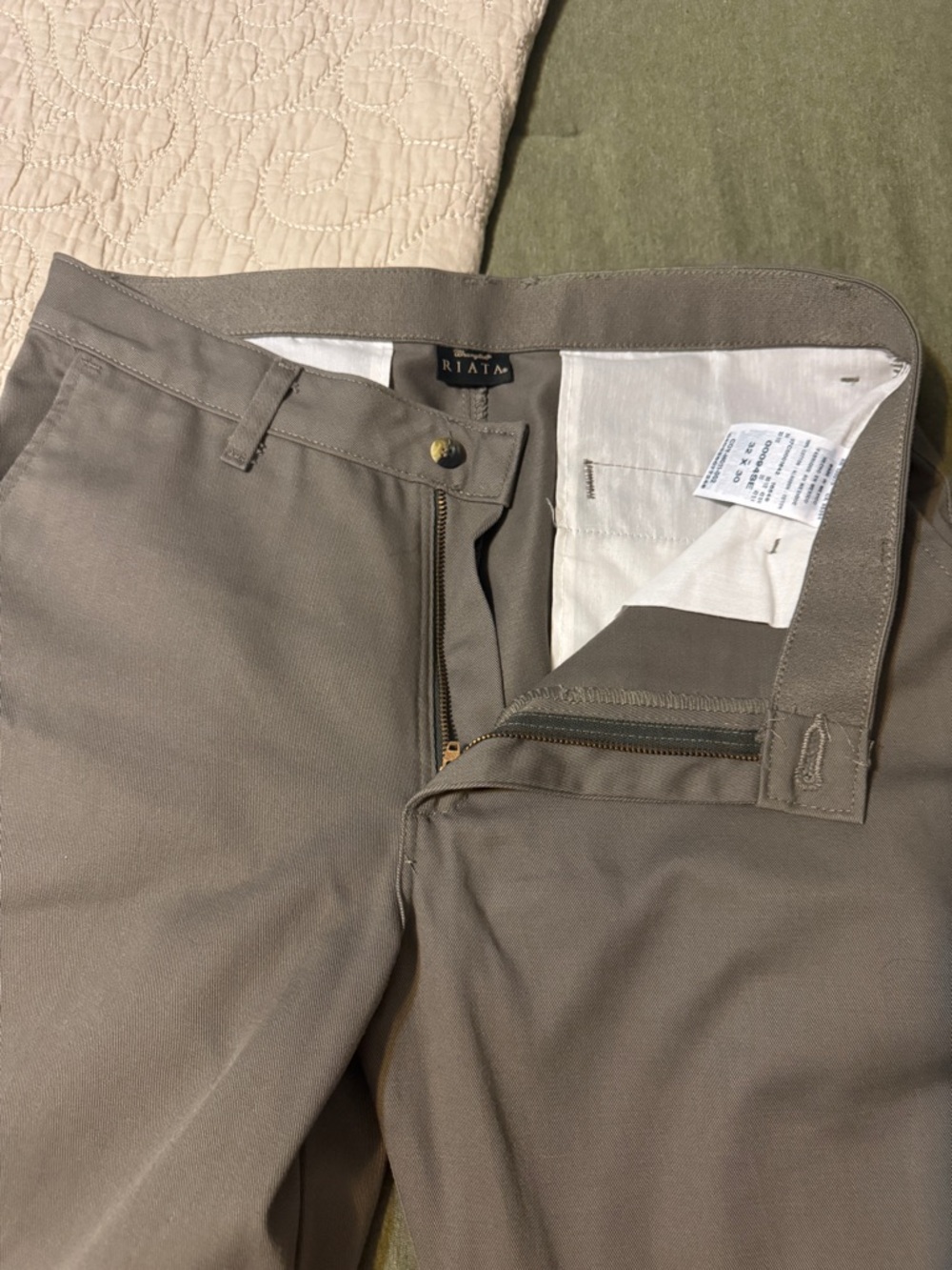 Wrangler Riata Men's Taupe Straight-Leg Pants